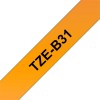 P-TOUCH 12MM TZE-B31MUSTA/NEONORANSSI