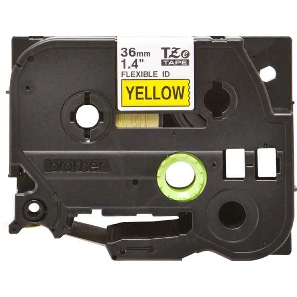 P-TOUCH 36MM TZE-FX661 MUSTA/KELT. FLEXI