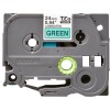 P-TOUCH 24MM TZE-751MUSTA/VIHREÄ