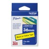 P-TOUCH 36MM TZE-661MUSTA/KELTAINEN