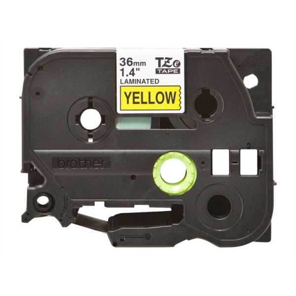 P-TOUCH 36MM TZE-661MUSTA/KELTAINEN
