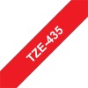 P-TOUCH 12MM TZE-435VALKOINEN/PUNAINEN
