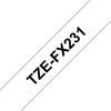 P-TOUCH 12MM TZE-FX231 MUSTA/VALK FLEXI