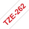 P-TOUCH 36MM TZE-262PUNAINEN/VALKOINEN