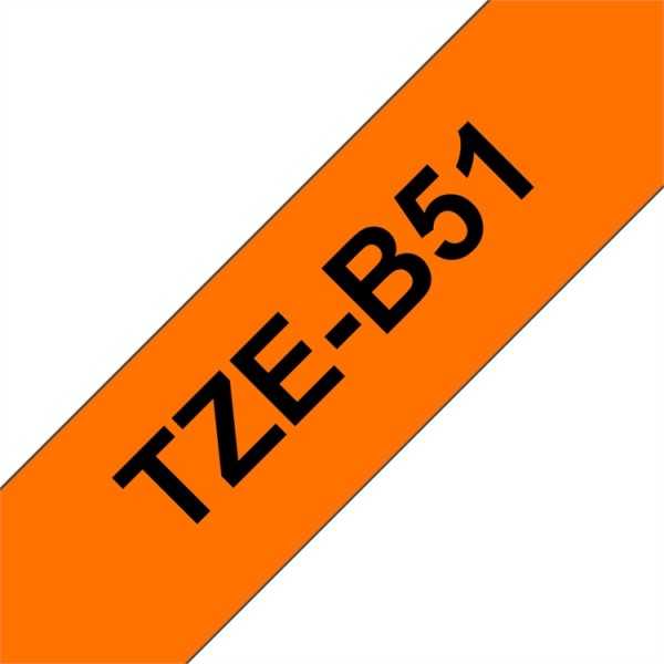 P-TOUCH 24MM TZE-B51MUSTA/NEONORANSSI