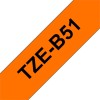 P-TOUCH 24MM TZE-B51MUSTA/NEONORANSSI