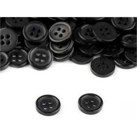 Perusnappi 10mm kiiltävä musta 100 kpl