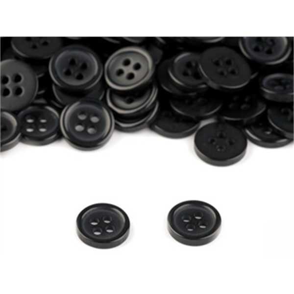 Perusnappi 10mm kiiltävä musta 100 kpl