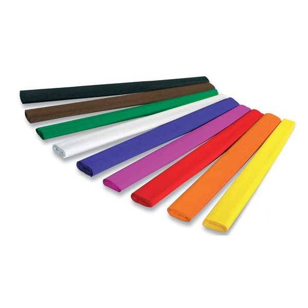 Kreppipaperi 50cm x 2,5m värilajitelma 10 arkkia