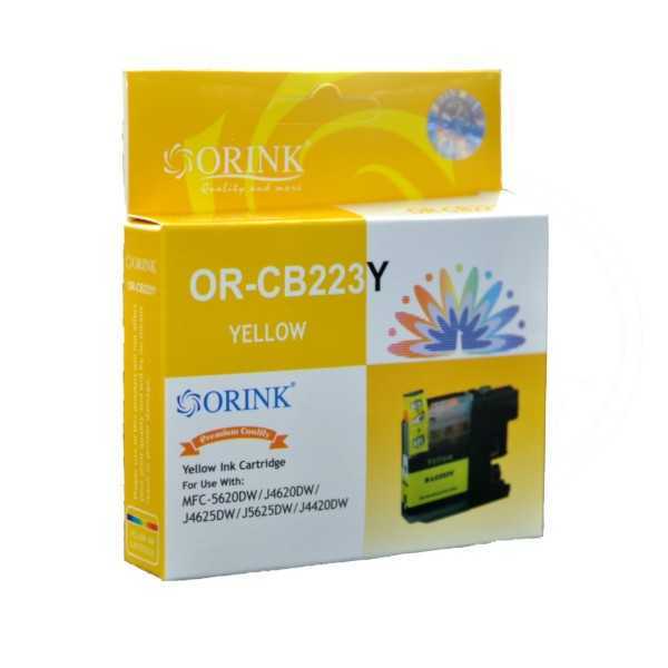 ORINK Tusz LC223Y do drukarek Brother MFC J5620DW / J4620DW / J4625DW / J5625DW / J4420DW , keltainen , 10 ml