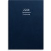 Kalenteri 2026 Tuntimuistio sininen keinonahkakansi sidottu