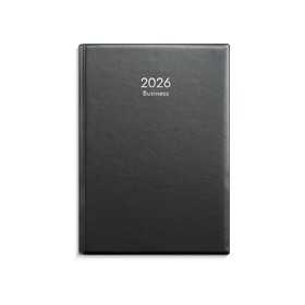 Kalenteri 2026 Business musta muovikansi parikierresidottu