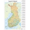 Kalenteri 2026 Seinälehti Suomen kartta