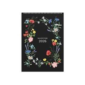 Seinäkalenteri 2026 Seinäkalenteri Kukka