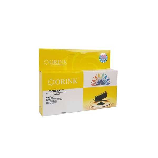 ORINK Tusz CLI581XXLY do drukarek Canon Pixma TS6150 / TS8150 / TR7550 , keltainen, 12,5 ml