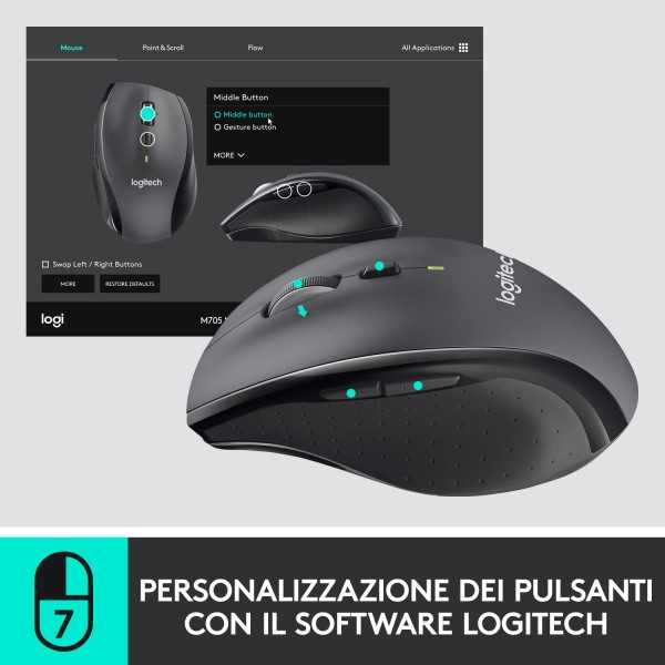 Logitech M705 - Mouse - right-handed - laser - wir