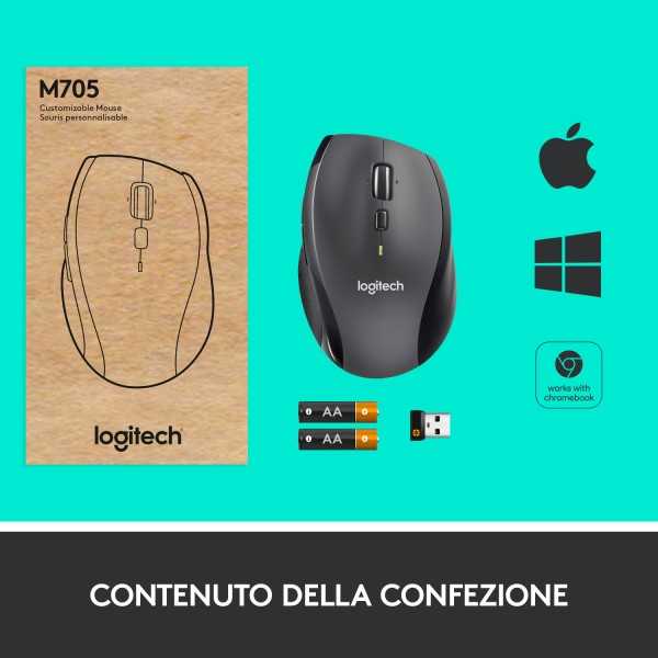 Logitech M705 - Mouse - right-handed - laser - wir