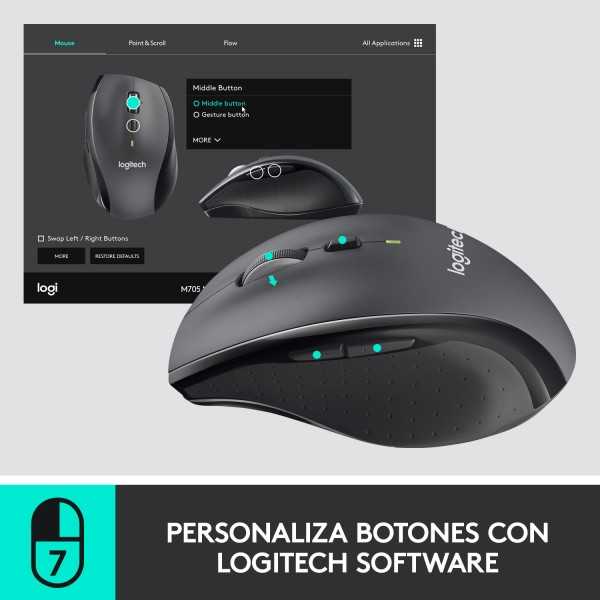 Logitech M705 - Mouse - right-handed - laser - wir