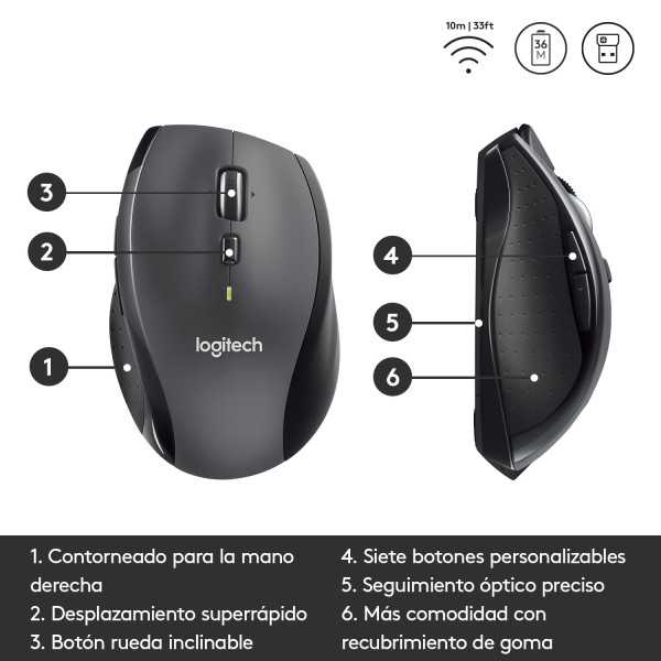Logitech M705 - Mouse - right-handed - laser - wir
