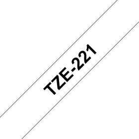 Brother TZE-221 etikettien kirjoitusnauha Musta valkoisella