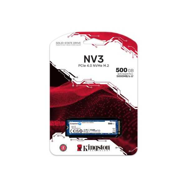 Kingston NV3 PCIe 4.0 NVMe 500 Gt M.2 SSD -kiintolevy