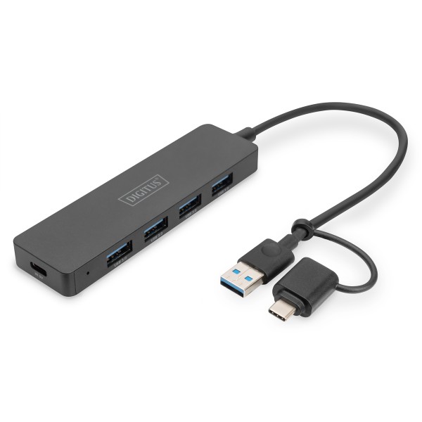 DIGITUS USB 3.0 HUB 4-PORT, SLIMLINE