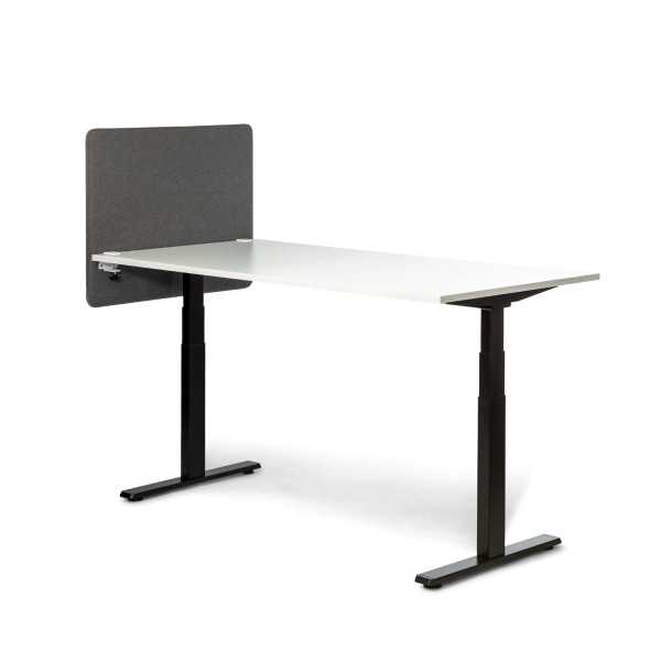 MUTE akustiikkasermi 800 × 800 mm – pöytämalli, harmaa (Savio 09)