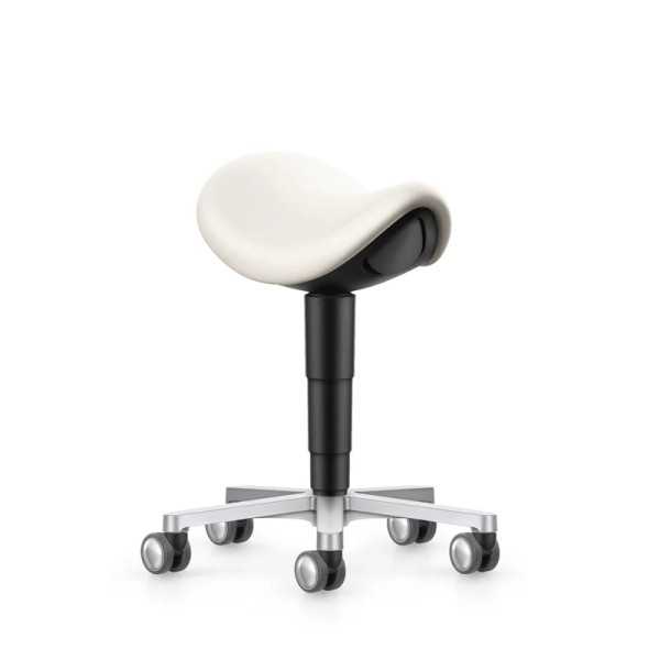 Stool laboratorio/medical satulatuoli, vaalean beige keinonahka