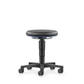 Stool työjakkara, musta keinonahka