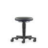 Stool työjakkara, musta keinonahka