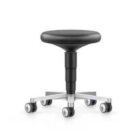 Stool Cleanroom työjakkara - musta keinonahka