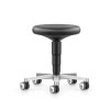 Stool Cleanroom työjakkara - musta keinonahka