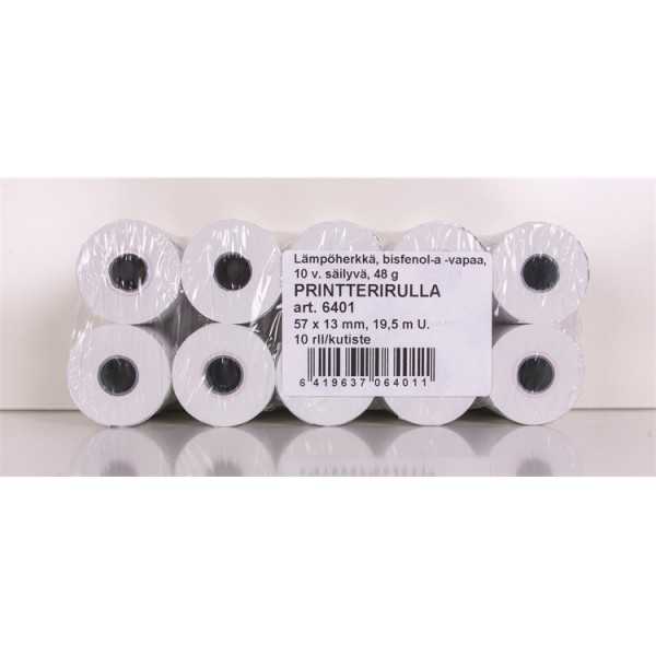 Lämpöpaperirulla 57x38/13mm 19,5m BPA 