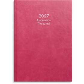 Tuntimuistio A4 sidottu roosa 2027 