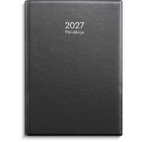 Päiväkirja musta muovi 2027 
