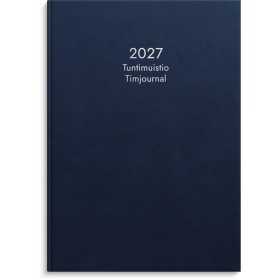 Tuntimuistio A4 sidottu sininen 2027 