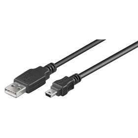 MicroConnect USB A - Mini USB B 0,5m, musta