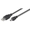 MicroConnect USB A - Mini USB B 0,5m, musta