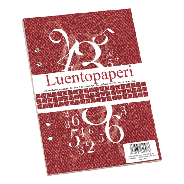 Luentopaperi A5/100 7X7 8-12 rei'itys 