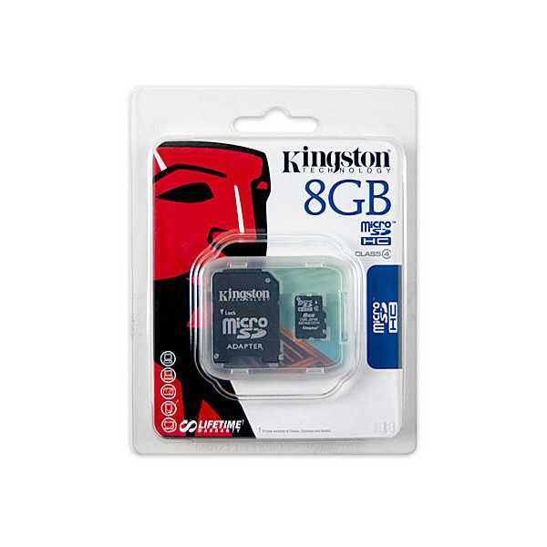 Kingston MicroSD HCC 8GB Class 4 muistikortti
