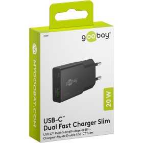 20 W USB-C PD GaN Dual Fast Charger Slim black