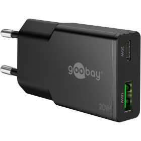 20 W USB-C PD GaN Dual Fast Charger Slim black