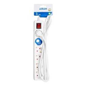 Airam 6-osainen jatkojohto 3 m kaapelilla