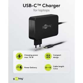 USB-C-laturi kannettaville tietokoneille (90 W) musta