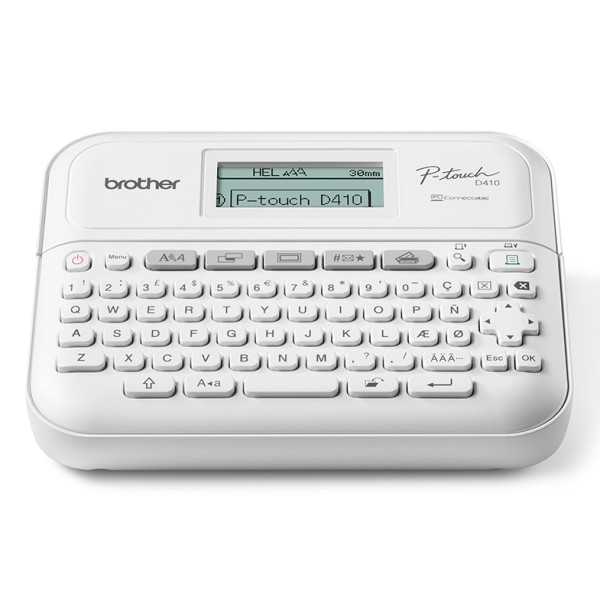 Brother PT-D410 etikettitulostin Lämpösiirto 180 x 180 DPI 20 mm/s Langallinen TZe QWERTY