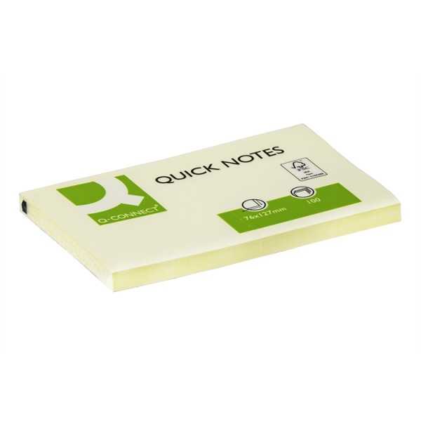 Viestilappu Q-Connect 76X127mm FSC kelt 