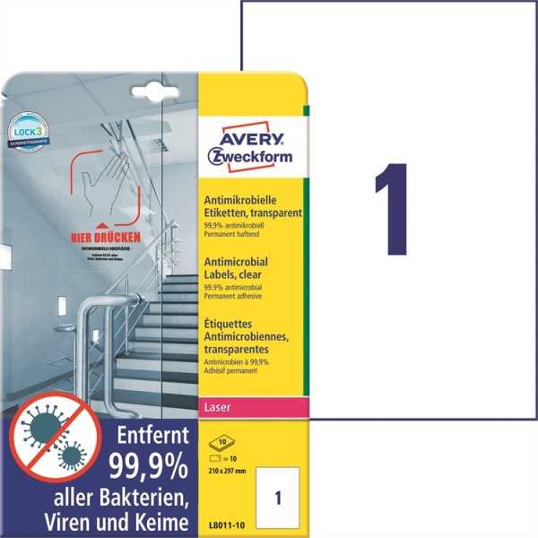 Laser Avery antibaktL8011-10 210x297/10 