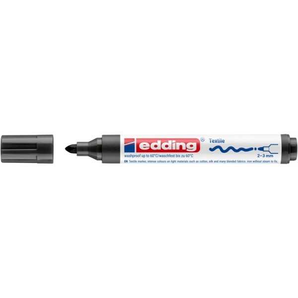 Tekstiilikynä edding4500 musta 2-3mm 
