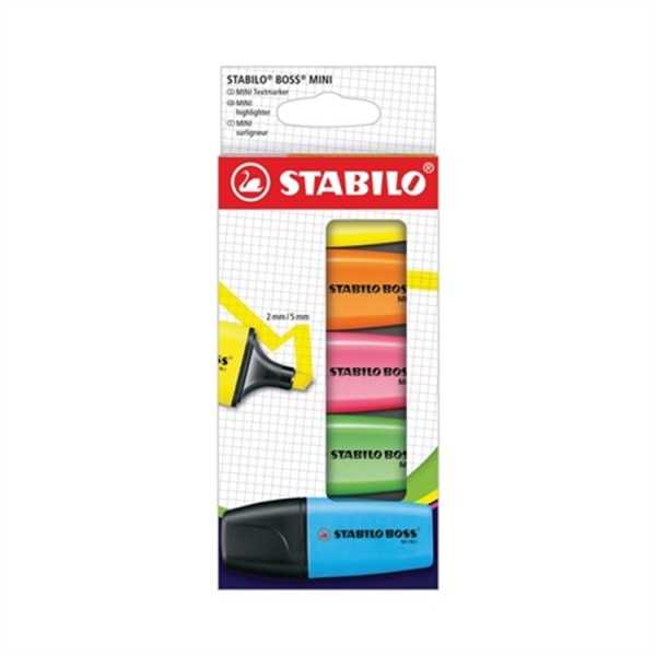 Korostuskynä STABILOBOSS MINI kirkkaat/5