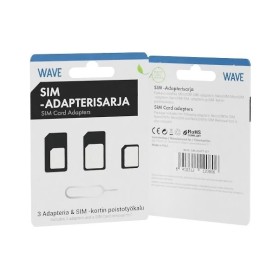 Wave SIM-adapterisarja ja sim-kortin poistotyökalu